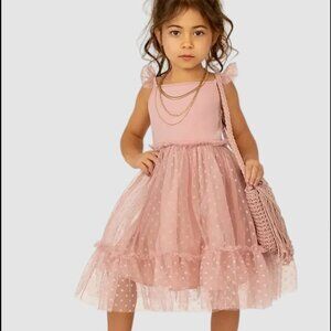 Joyfolie Leigh Dress in Mauve, Girls 3